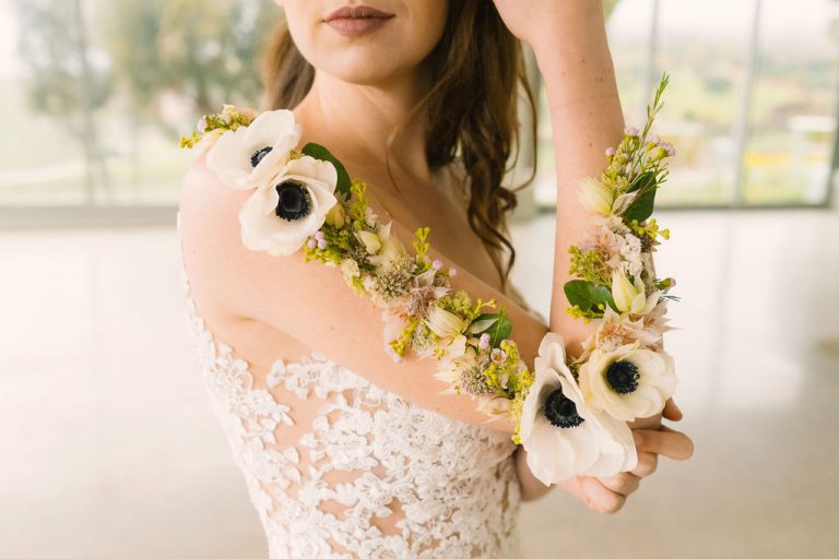 wearables, weddings, western cape, floral wearables, floral tattoos